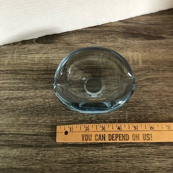 Vtg Holmegaard Blue Glass Ashtray - Picture 5 of 9